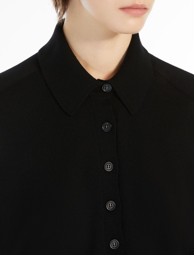 Detachable-collar cardigan - BLACK - Sportmax