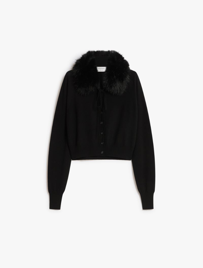 Detachable-collar cardigan - BLACK - Sportmax