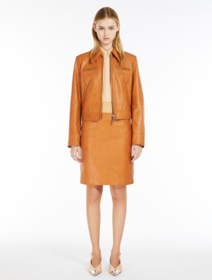 Leather skirt - CARAMEL - Sportmax