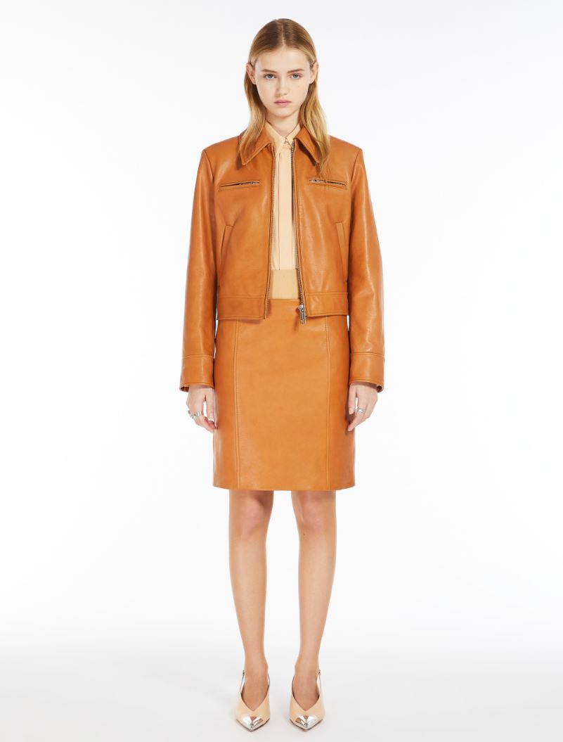 Leather skirt - CARAMEL - Sportmax