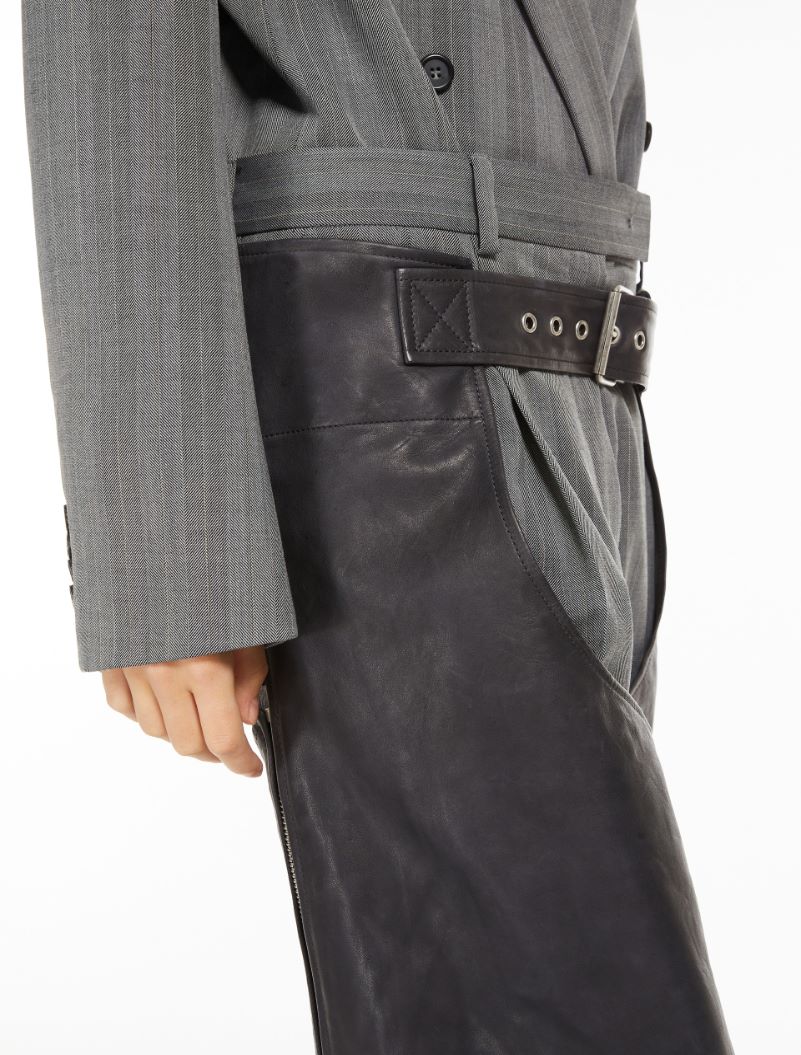 Nappa-leather chaps - DARK GREY - Sportmax