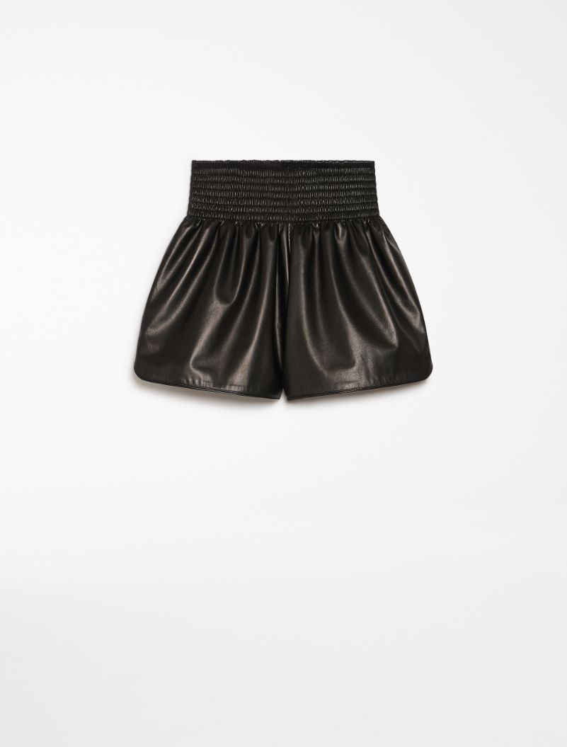 Nappa-leather shorts - BLACK - Sportmax