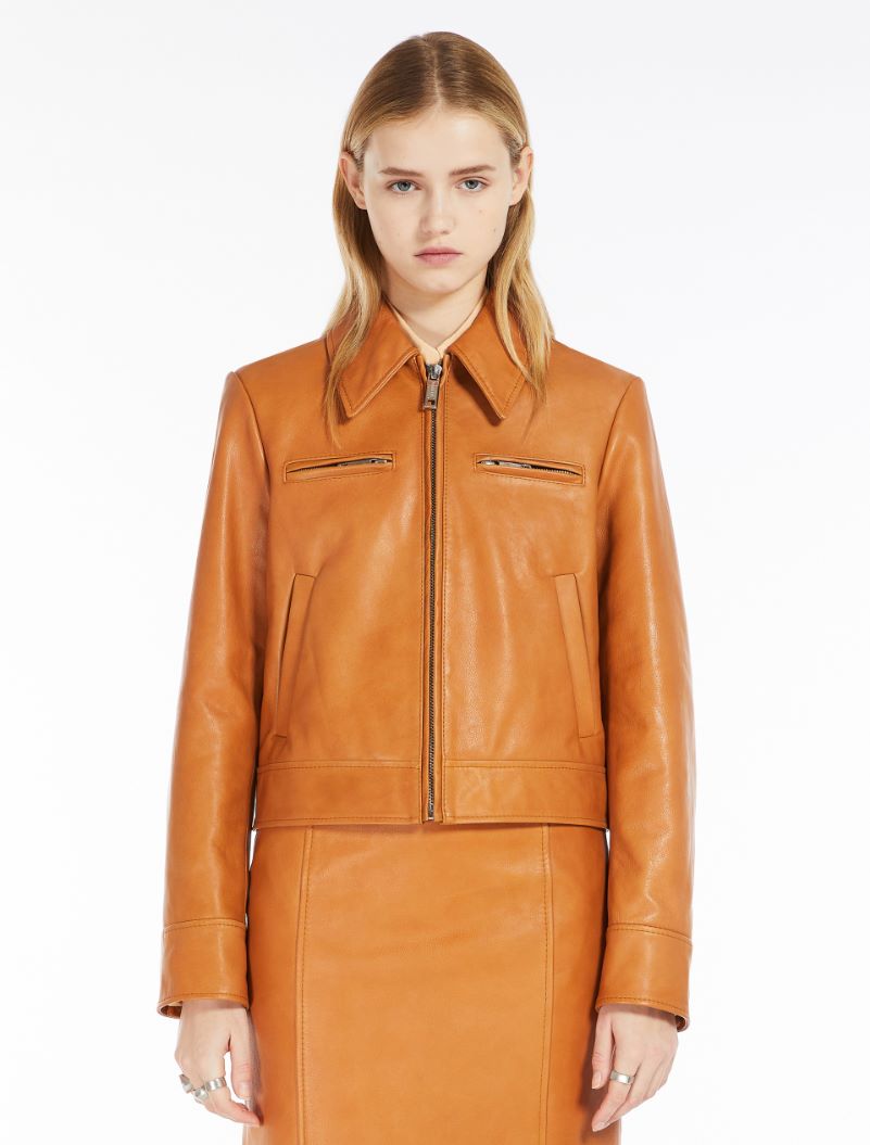 Leather jacket - CARAMEL - Sportmax