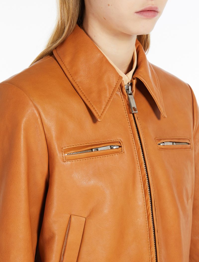 Leather jacket - CARAMEL - Sportmax