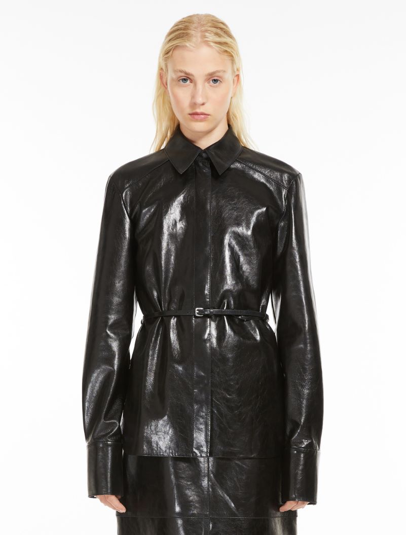 Nappa-leather shirt - BLACK - Sportmax