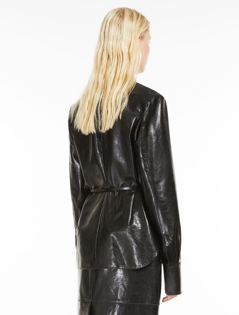 Nappa-leather shirt - BLACK - Sportmax