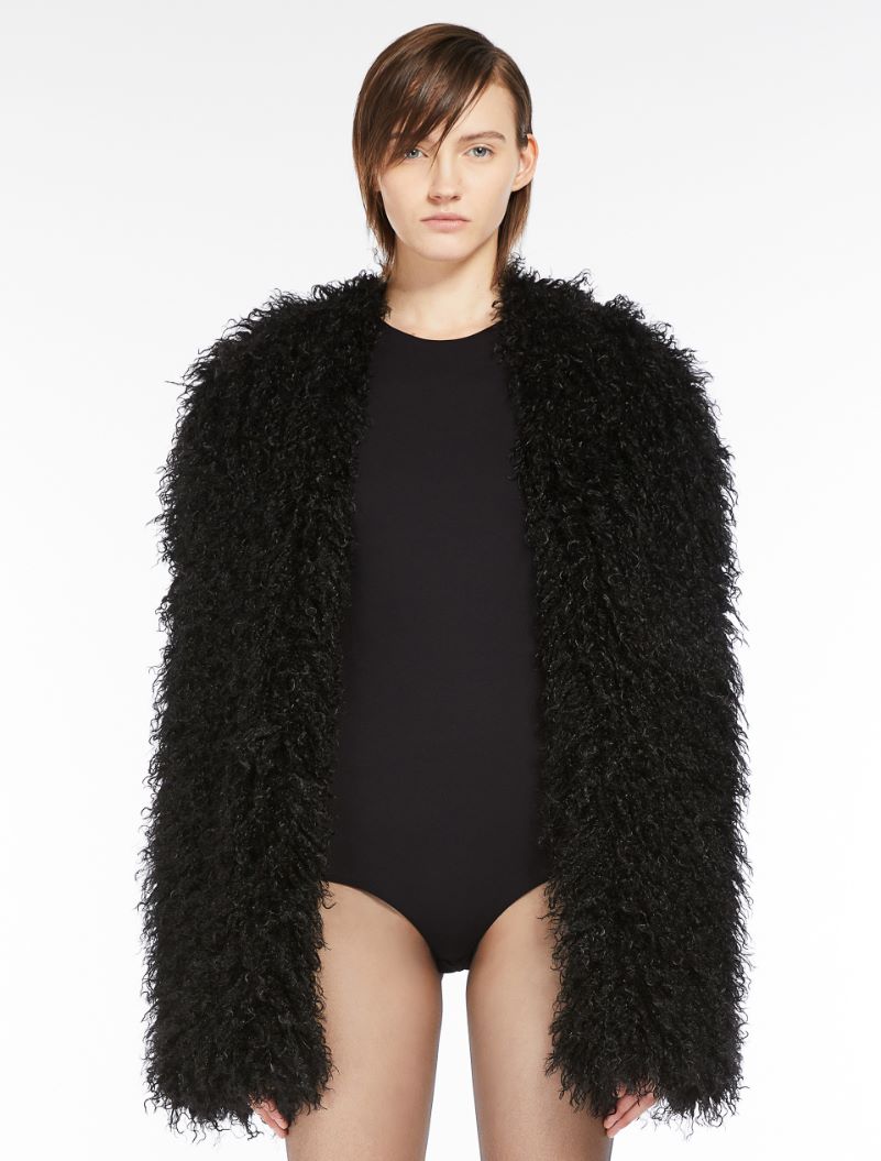 Black fluffy shrug best sale