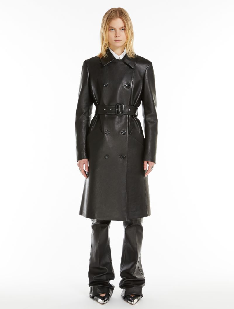 Nappa leather trench coat - BLACK - Sportmax