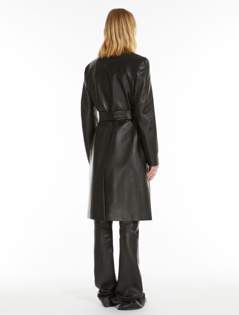 Nappa leather trench coat - BLACK - Sportmax