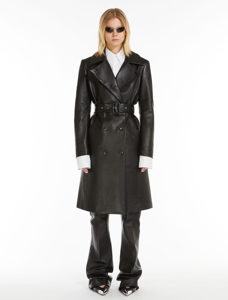 Nappa leather trench coat - BLACK - Sportmax