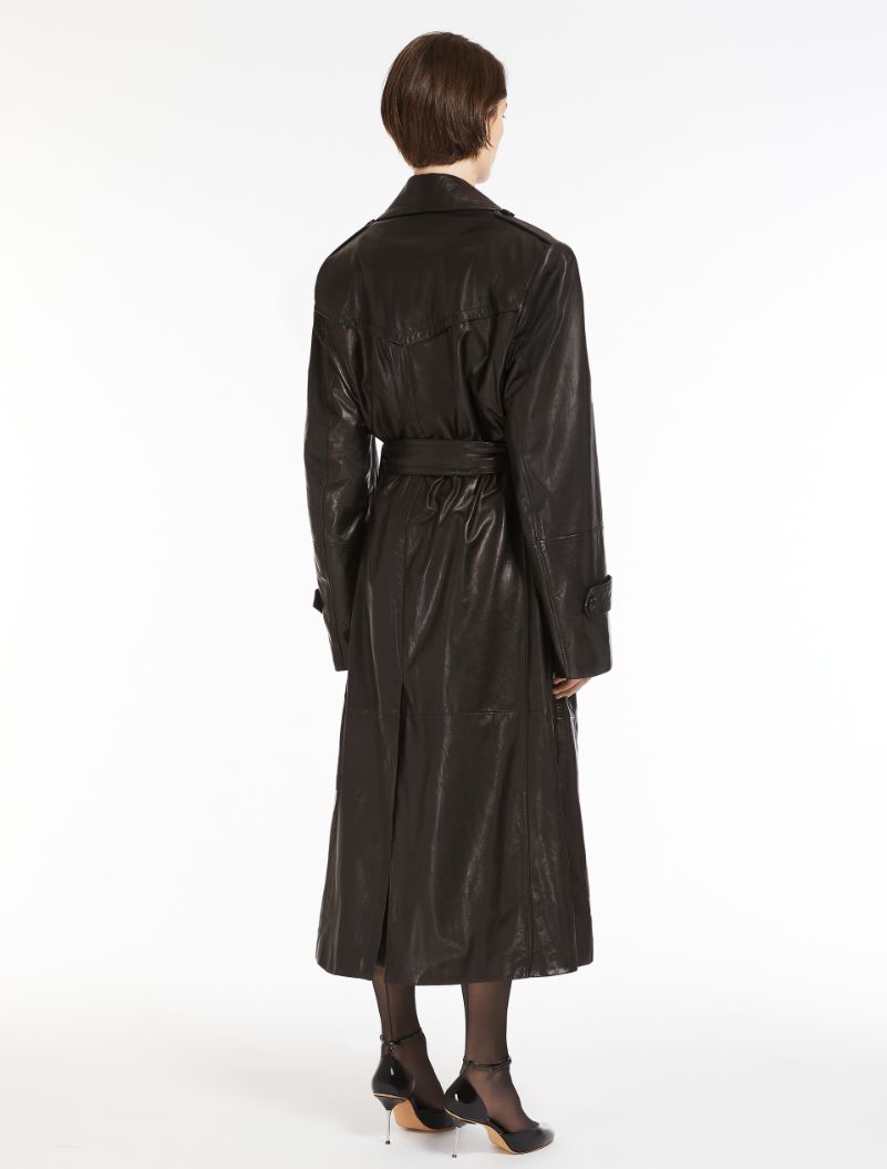 Nappa-leather trench coat - BLACK - Sportmax