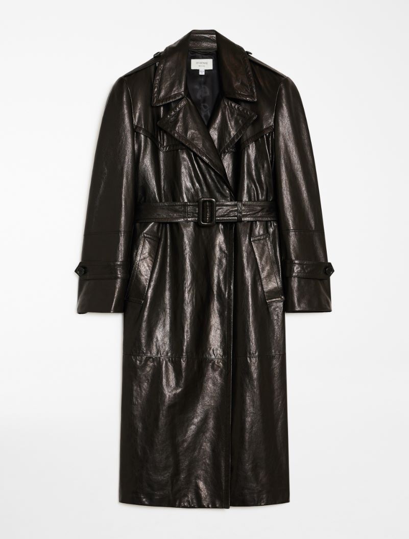 Nappa-leather trench coat - BLACK - Sportmax