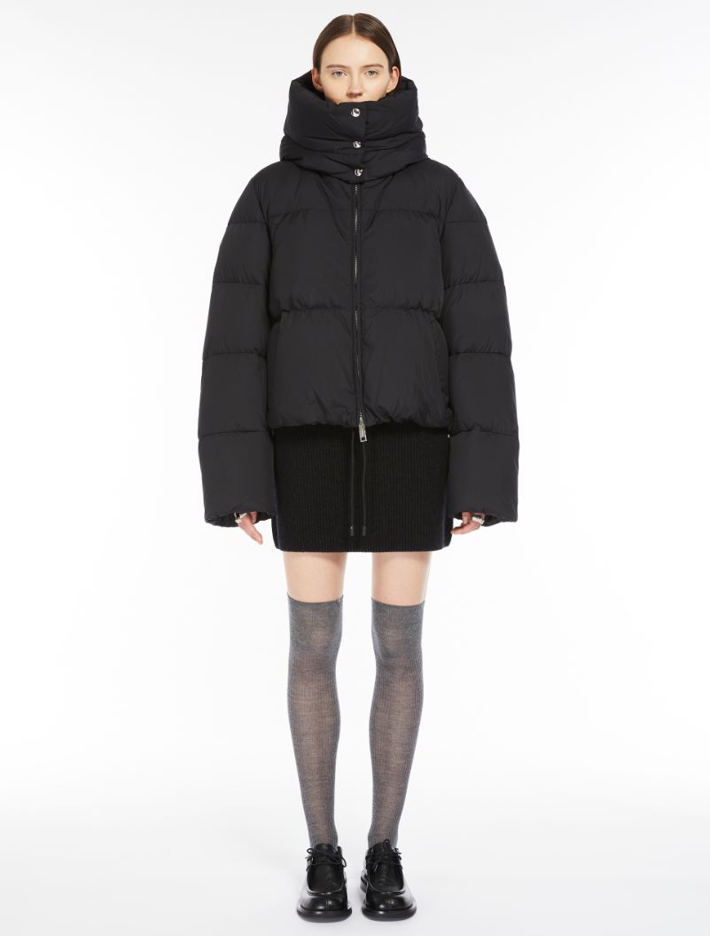 Oversized waterproof fabric down jacket - BLACK - Sportmax