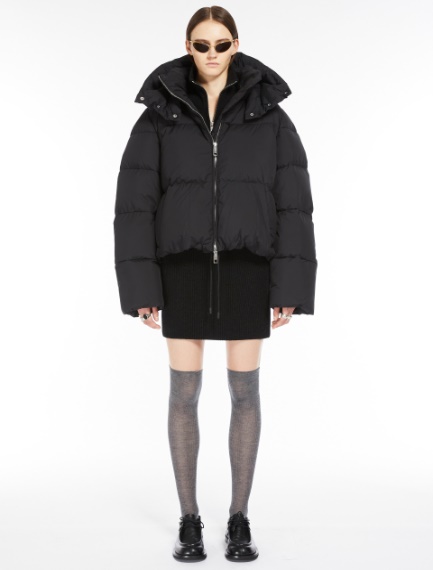 Oversized waterproof fabric down jacket - BLACK - Sportmax