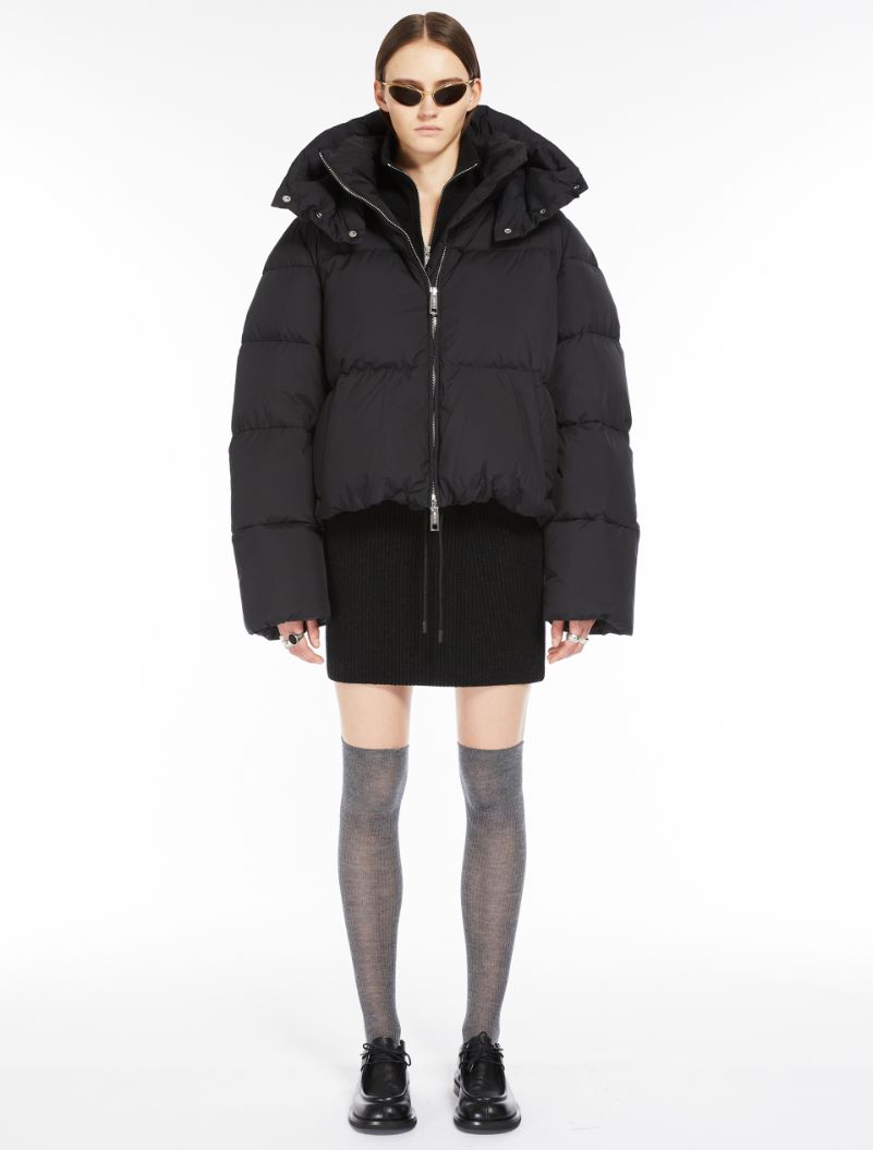 Oversized waterproof fabric down jacket - BLACK - Sportmax