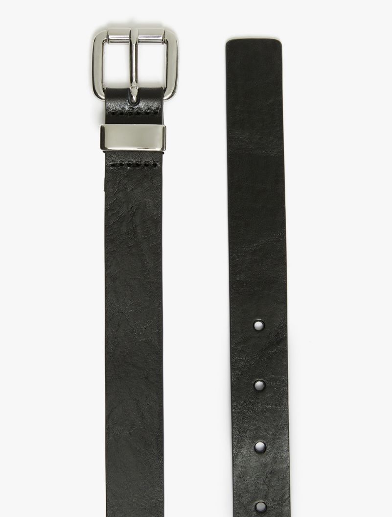 Thin leather belt - BLACK - Sportmax