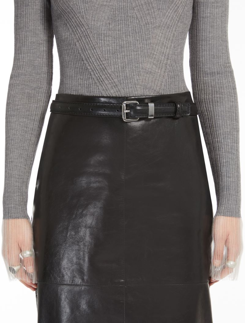 Leather belt - BLACK - Sportmax