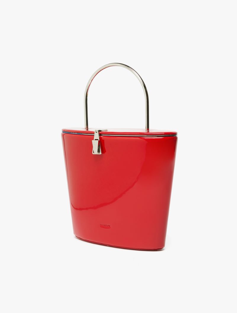 Patent-leather bucket bag - RED - Sportmax