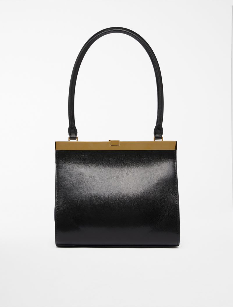 Medium leather Lizzie Bag - BLACK - Sportmax