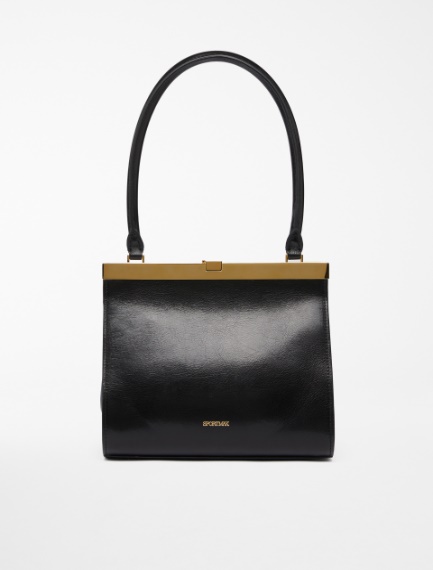 Lizzie bag medium in cuoio - NERO - Sportmax