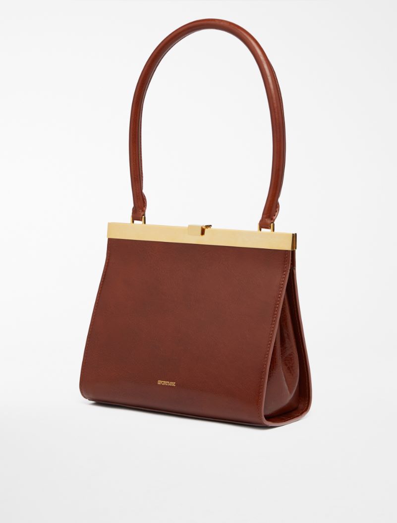 Medium leather Lizzie Bag - TOBACCO - Sportmax