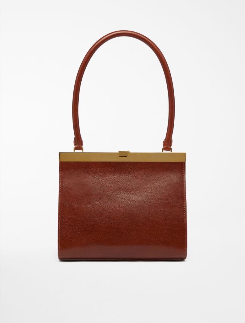 Medium leather Lizzie Bag - TOBACCO - Sportmax