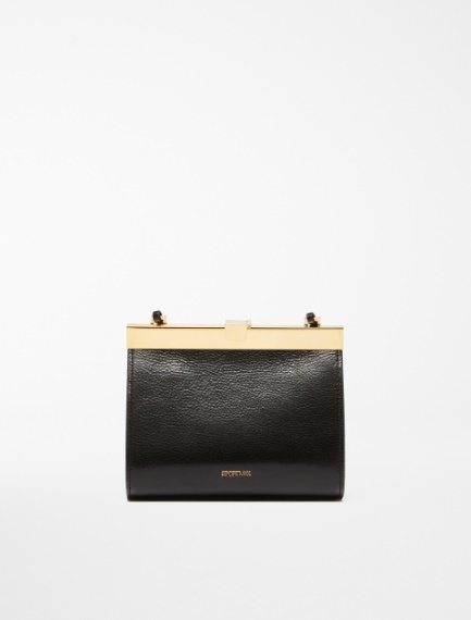 Lizzie bag small in cuoio - NERO - Sportmax