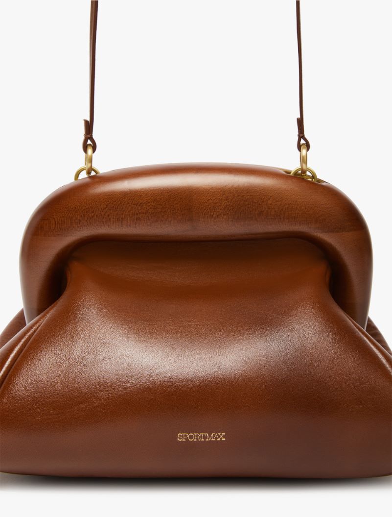 Small leather Bouba bag - TOBACCO - Sportmax