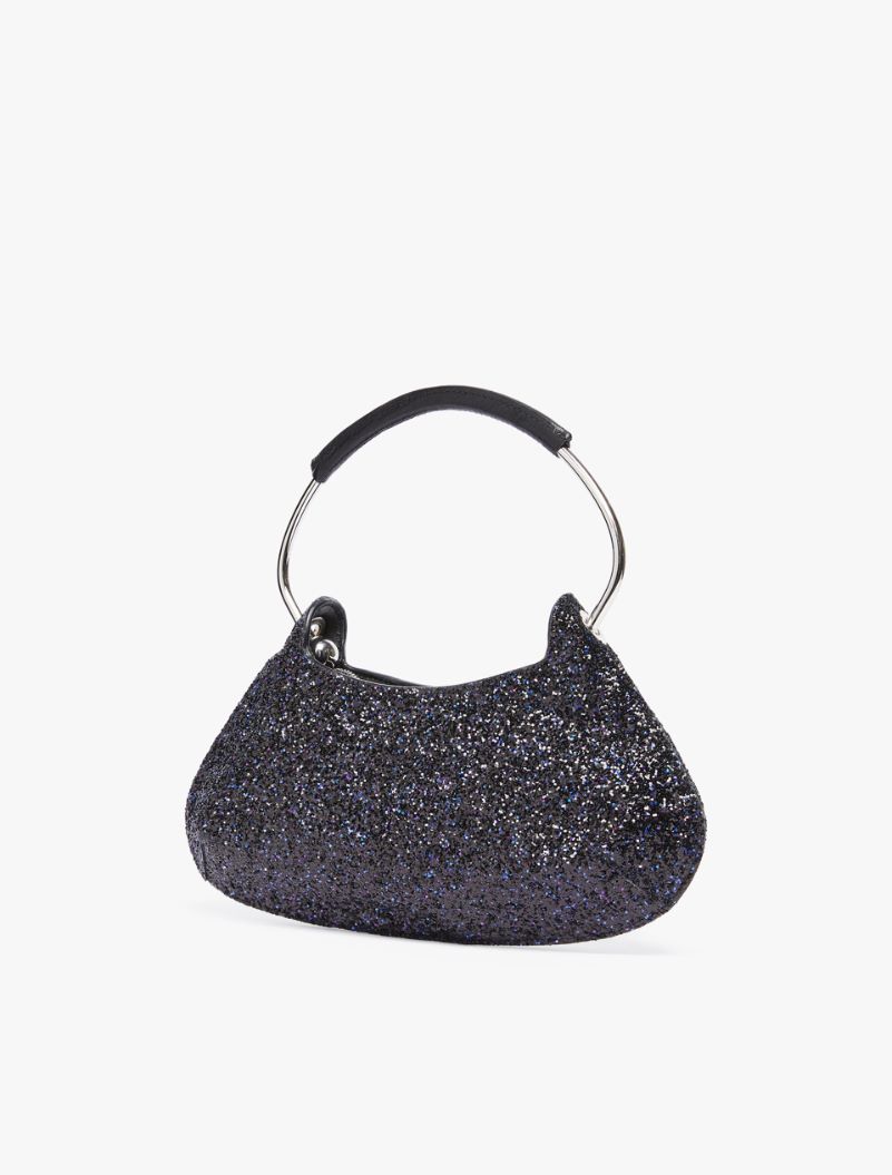 Mini glitter fabric Caju bag - BLACK - Sportmax