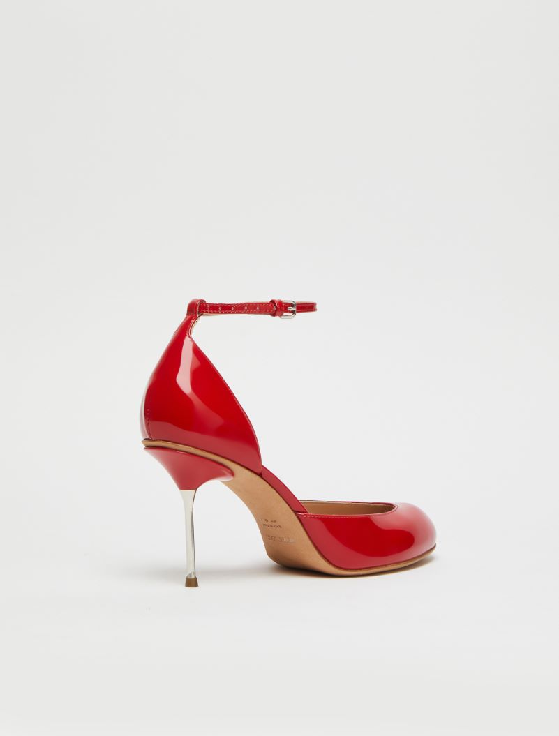 Patent-leather Mary Jane court shoes - RED - Sportmax