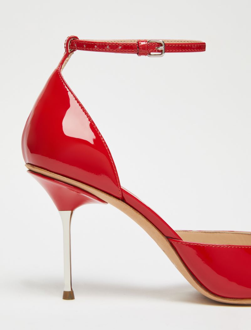 Patent-leather Mary Jane court shoes - RED - Sportmax