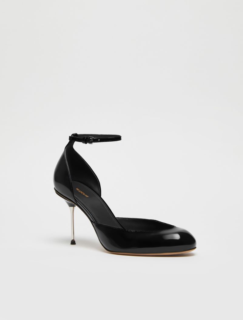 Patent-leather Mary Jane court shoes - BLACK - Sportmax