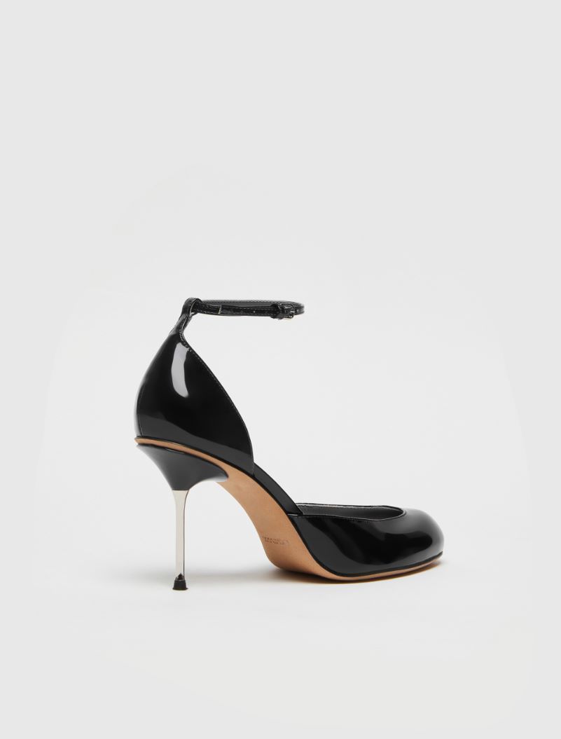 Patent-leather Mary Jane court shoes - BLACK - Sportmax