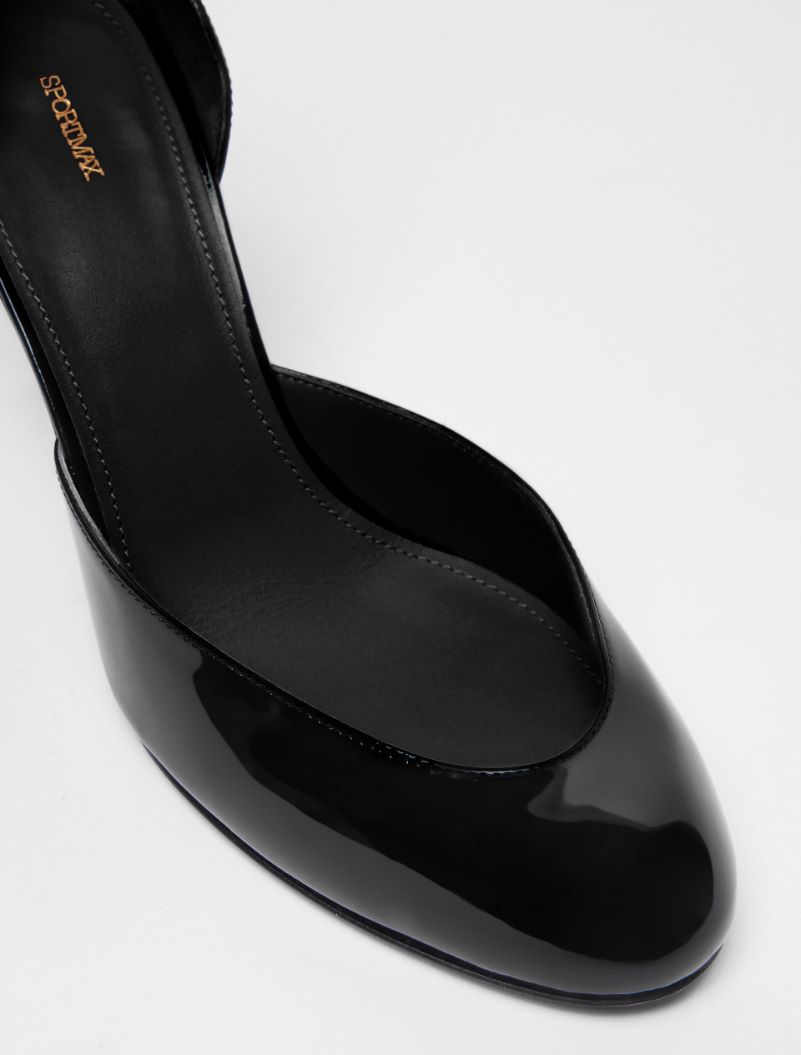 Patent-leather Mary Jane court shoes - BLACK - Sportmax