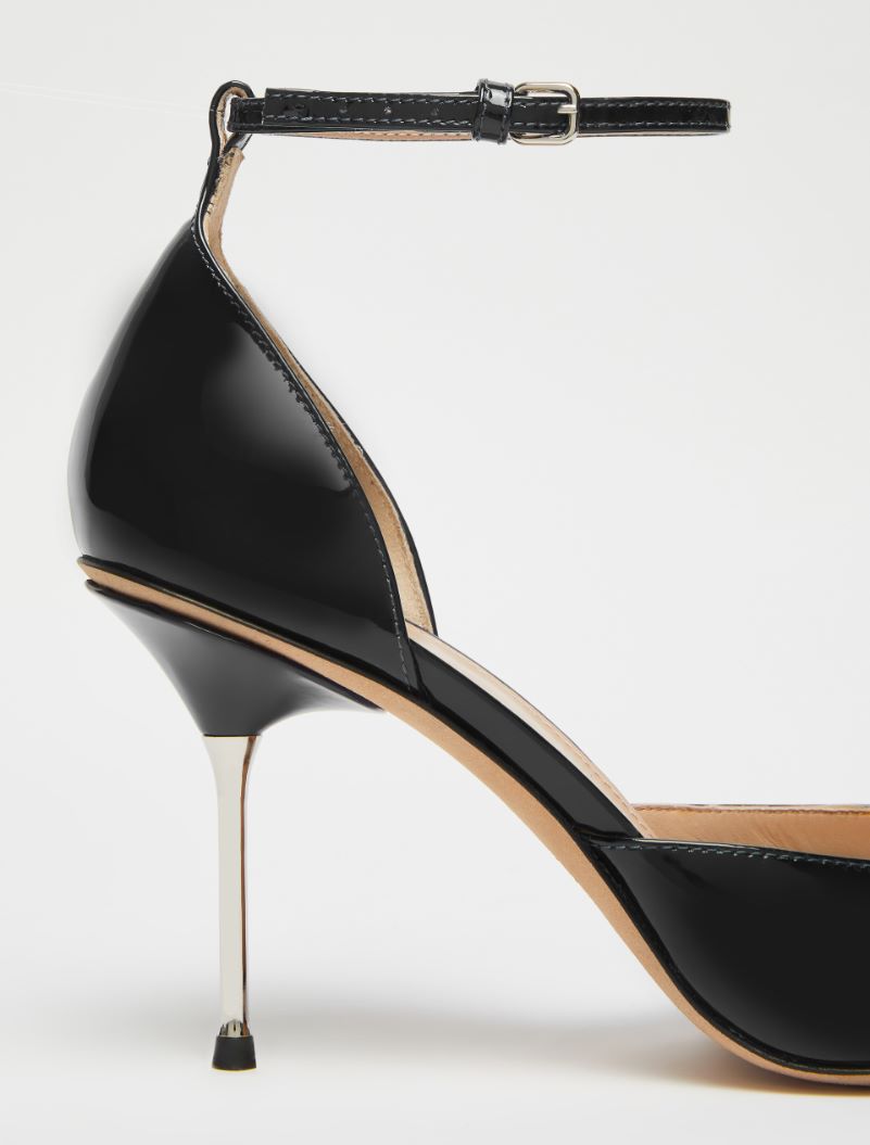 Patent-leather Mary Jane court shoes - BLACK - Sportmax