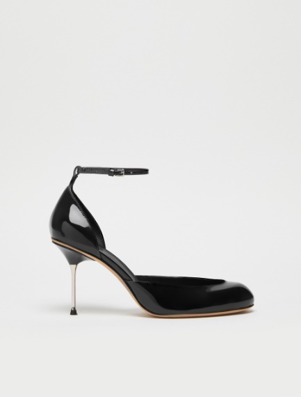 Patent-leather Mary Jane court shoes - BLACK - Sportmax