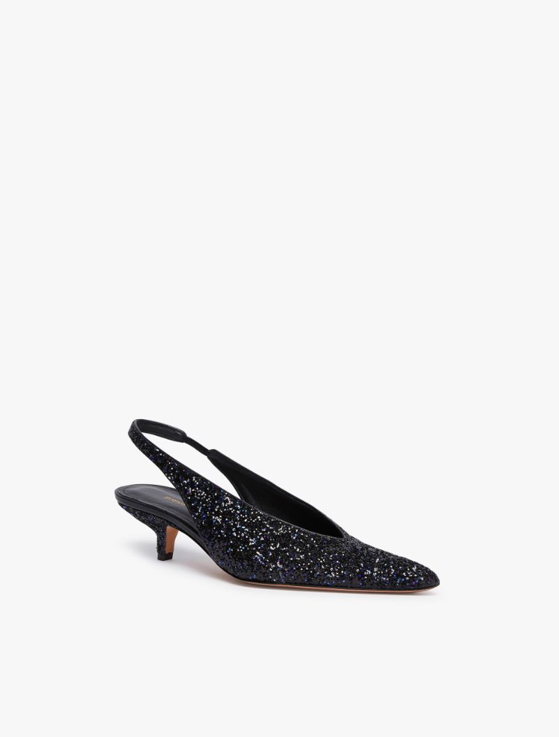 Glitter slingbacks - BLACK - Sportmax