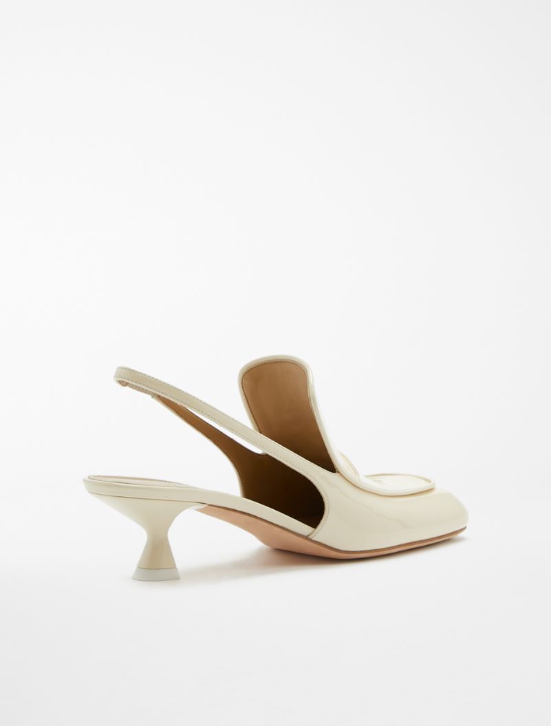 Patent-leather slingbacks - VANILLA - Sportmax