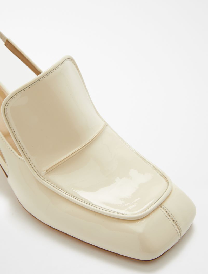 Patent-leather slingbacks - VANILLA - Sportmax