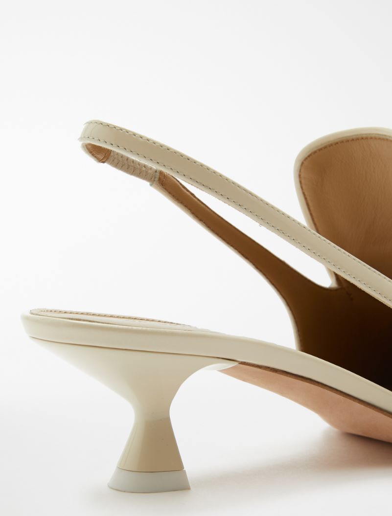 Patent-leather slingbacks - VANILLA - Sportmax