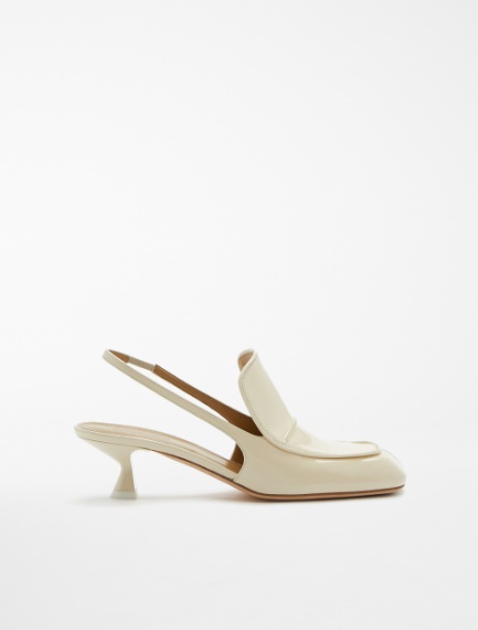 Patent-leather slingbacks - VANILLA - Sportmax