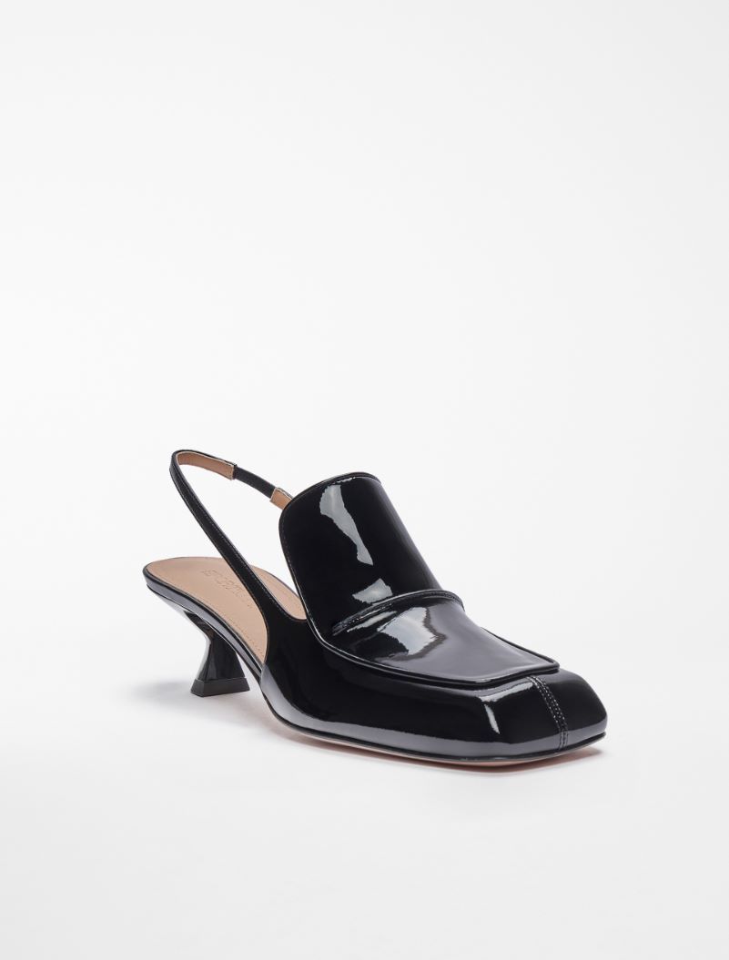 Patent-leather slingbacks - BLACK - Sportmax