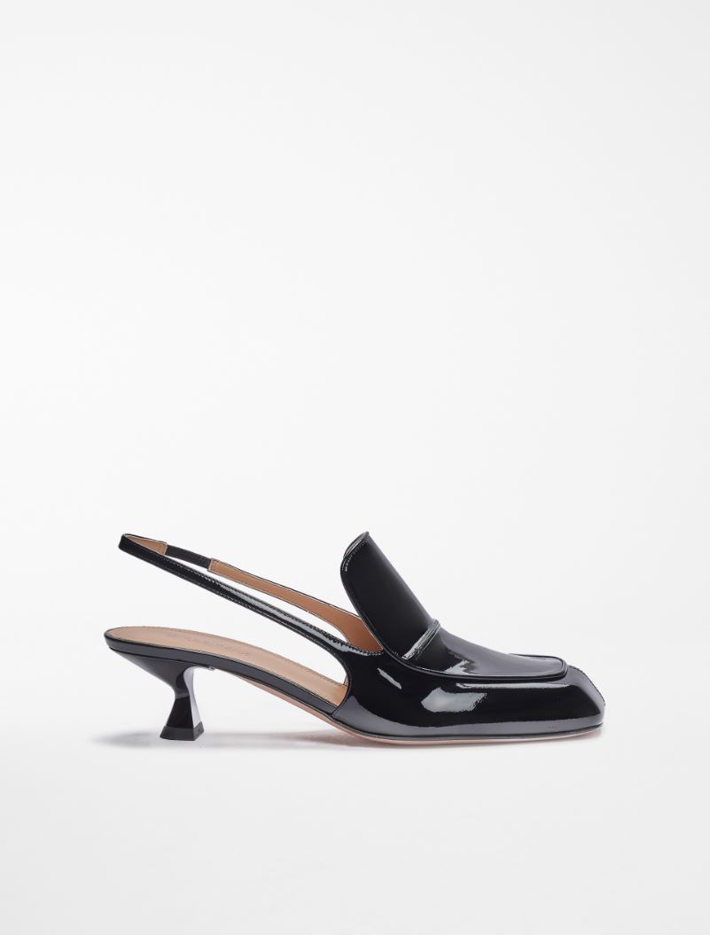 Patent-leather slingbacks - BLACK - Sportmax