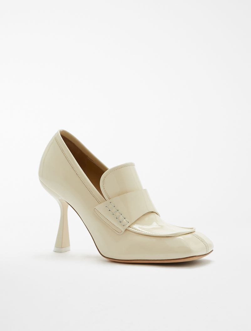 Patent leather loafers with heel - VANILLA - Sportmax