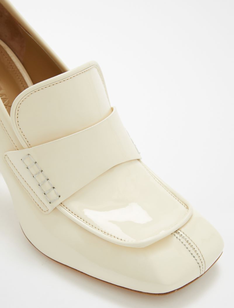 Patent leather loafers with heel - VANILLA - Sportmax