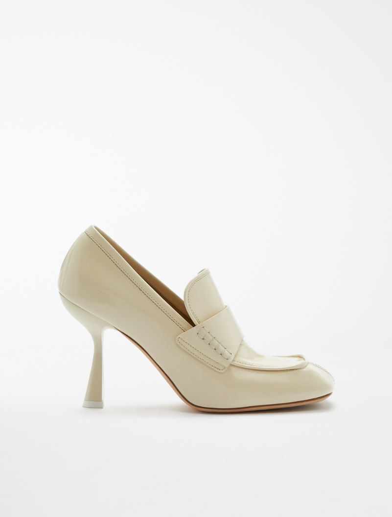 Patent leather loafers with heel - VANILLA - Sportmax