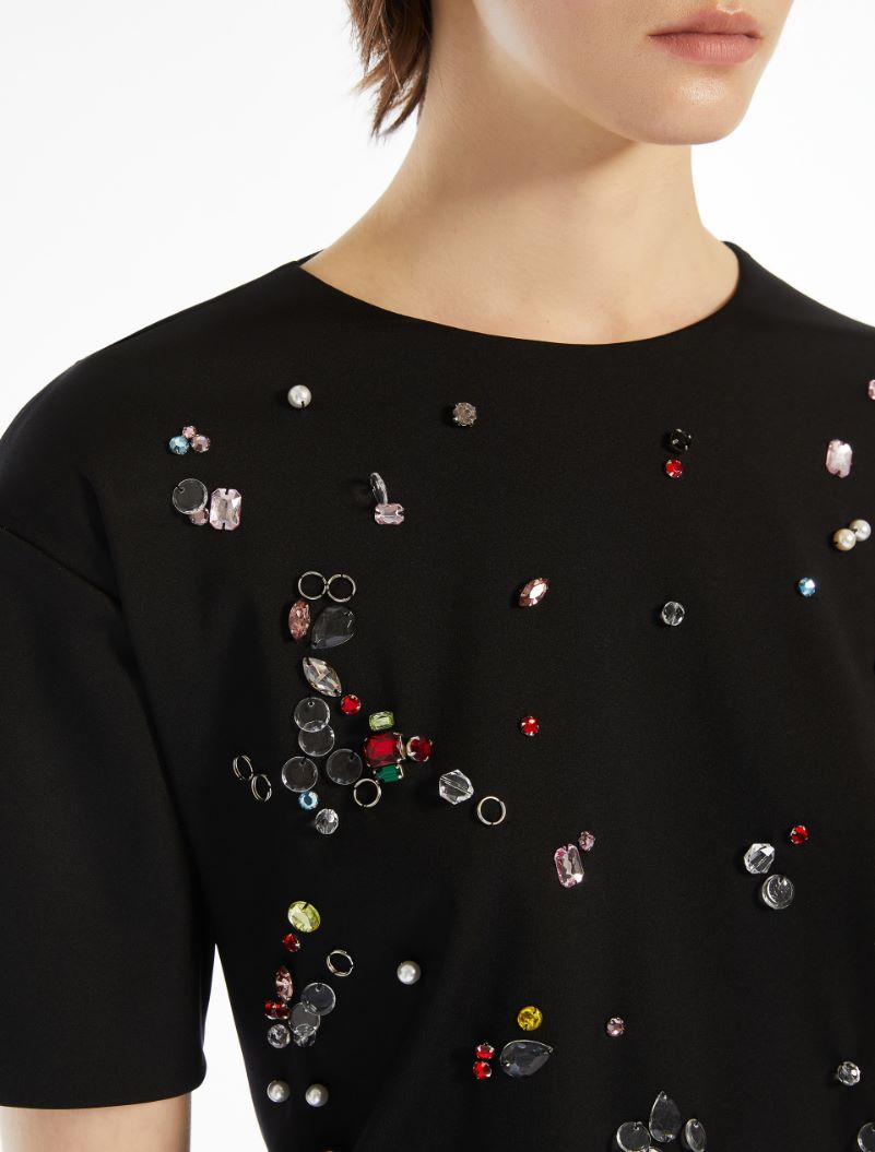 Embroidered double-layer dress - BLACK - Sportmax