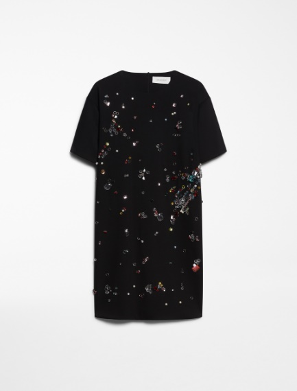 Embroidered double-layer dress - BLACK - Sportmax