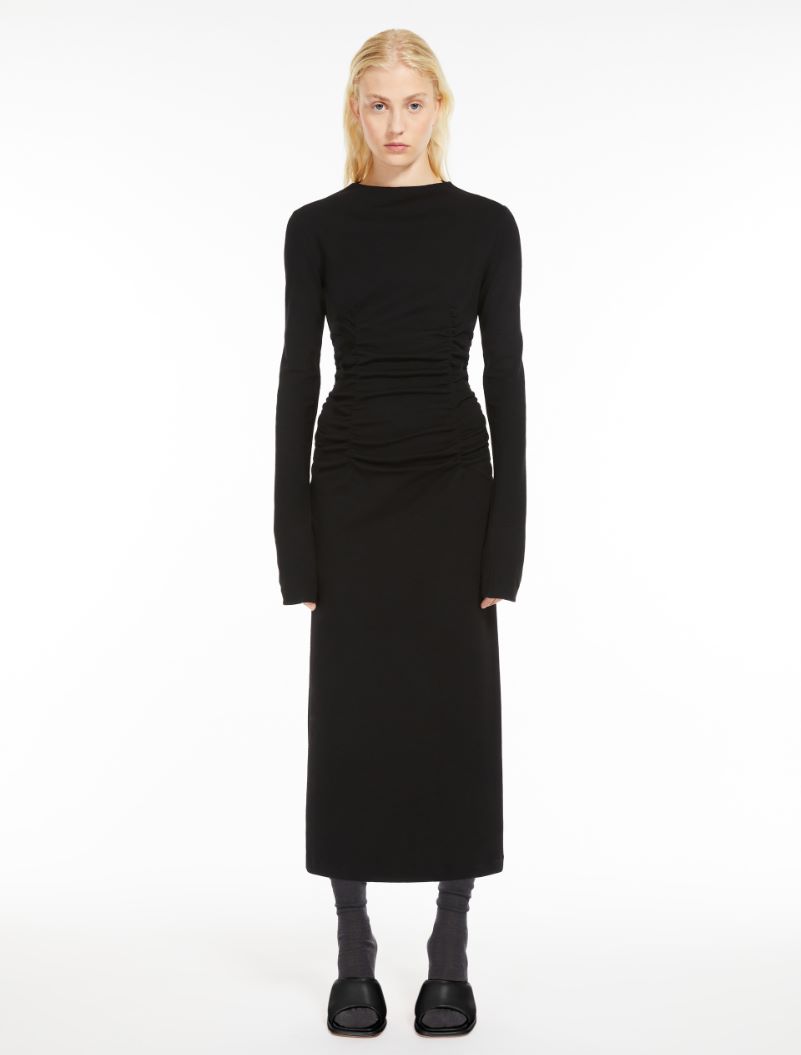 Gathered jersey dress - BLACK - Sportmax