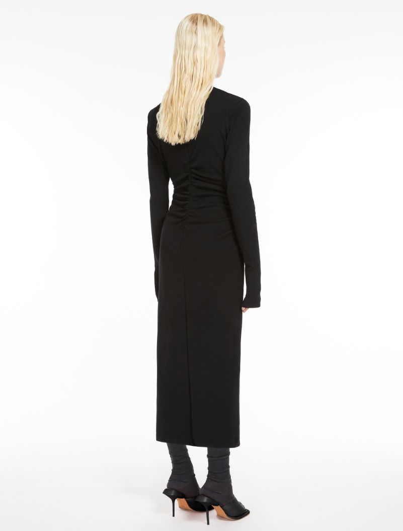 Gathered jersey dress - BLACK - Sportmax